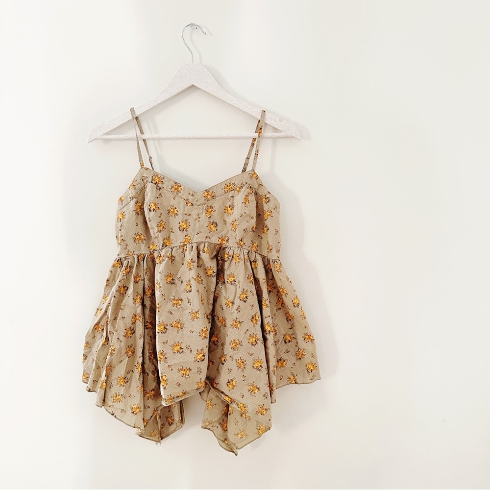 Vintage Y2K Mudd Spaghetti Strap Varied Hem Baby Doll Top size Large